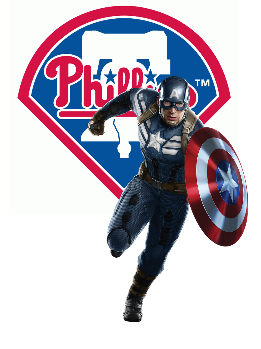 Philadelphia Phillies Captain America Logo vinyl decal